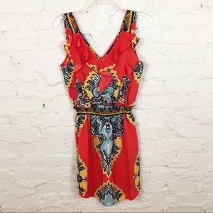 GLAM Orange Ruffle Dress